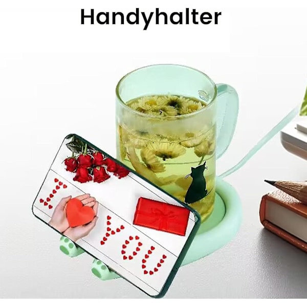 Kaffemuggvärmar, Söt Katt Smart Dryckesvärmare Med 3 Temperaturer, Elektrisk Koppvärmare Automatisk Avstängning För Keramiska Koppar Mjölk Glas (FMY) brown
