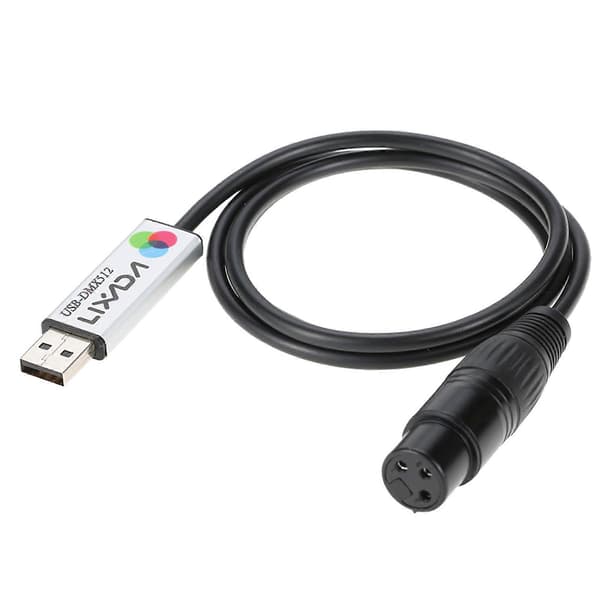 USB til DMX Grensesnitt Adapter LED DMX512 Datamaskin PC Scene Belysning Kontroller Dimmer (FMY)
