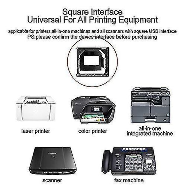 10ft Printerkabel til computer Usb-printerkabel Højhastigheds Usb-printerkabel (FMY)