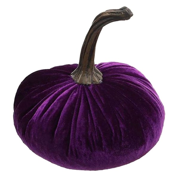 6'' handgjorda sammetspumpor dekor Supermjuk pumpa Realistisk pumpa prydnad för höstens Halloween Thanksgiving Harvest Decoration (FMY)