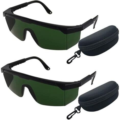 2 STK Lasersikkerhedsbriller, Lasersikkerhedsbriller (Grøn)（FMY）