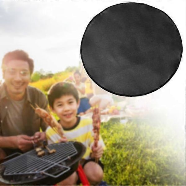 24/32/36 tommer Bålpanne Matte Rund Varmebestandig Bærbar Brannsikker Gulvbeskyttelsesmatte for Grill (FMY) 24Inch