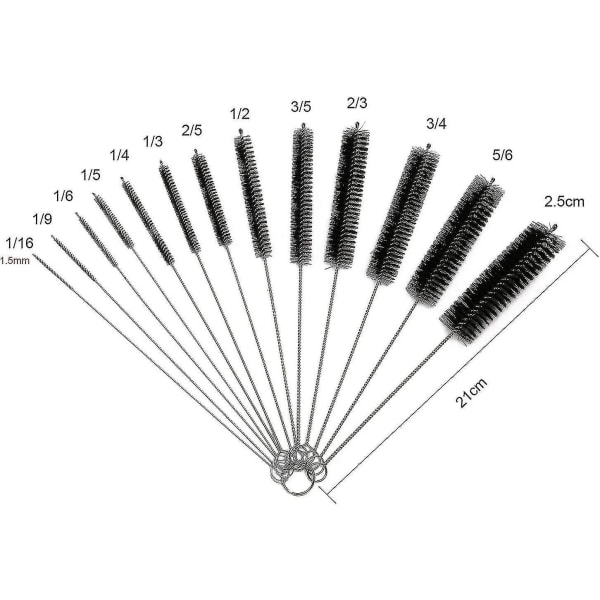 Set , 13 st Flaskrengöringsborstar Mjölkrörsborste Nylon för provrör Rengöring av tekannas munstycke dricksrör (FMY)