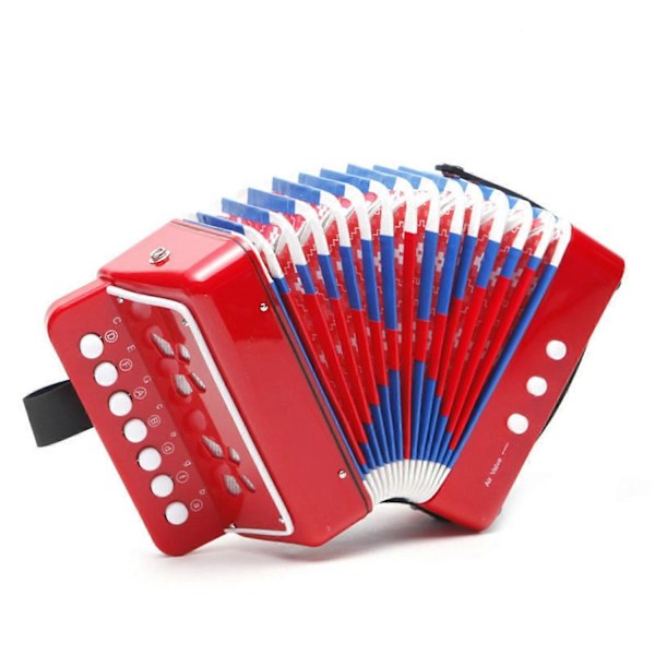 Harmonikka soitin 7 näppäintä 2 bassoa Pieni harmonikka Opetuksellinen soitin Joululahja (FMY)