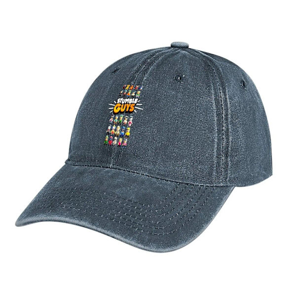 Stumble Guys karaktärer presenter för barn födelsedagspresenter Cowboyhatt Snapback keps Strand födelsedag hatt hatt för kvinnor herr (FMY) Navy