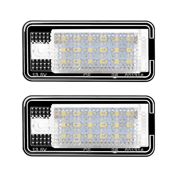2 kpl LED-rekisterikilven valot A3 S3 A4 S4 A6 C6 A8 S8 Q7 (FMY)