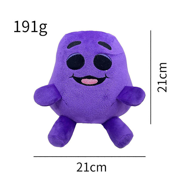 Grimace Shake Keltainen Hattu Pehmolelu Plushie Täytetty Eläinlelu Peli Nuken (FMY) Purple