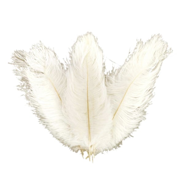 10 stk Strudsefjer Plume Midtpunkt Bryllup Fest Bord Dekoration 30-35cm (FMY) White