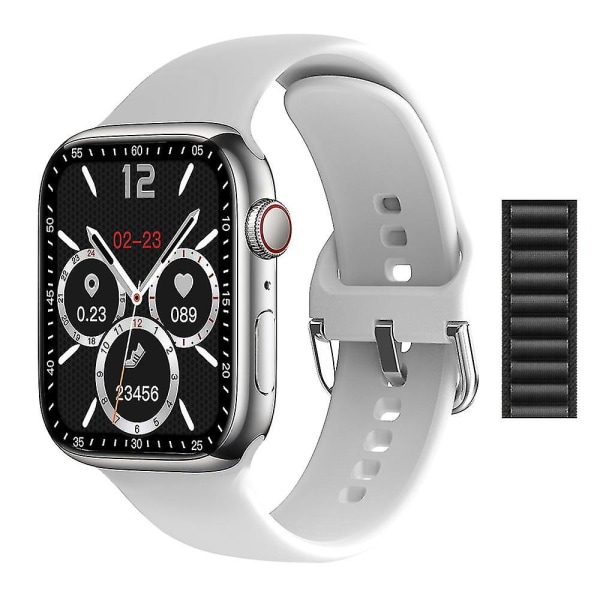 2023 Smart Watch Apple Smartwatch Series 8 HD -näytölle Urheilusyke Fitness Tracker Bluetooth Call Miesten Naisten Älykello (FMY) white and HeiNL