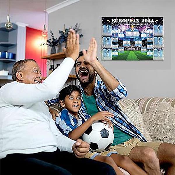 2024 Tyska EM-matcher Schema Matcher Fotboll Affischer Väggkarta Kalender  (FMY) L