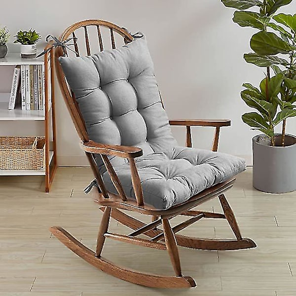 Keinutuolin tyyny, nupitetut pehmusteet, liukumattomat, solmittavat (FMY) grey