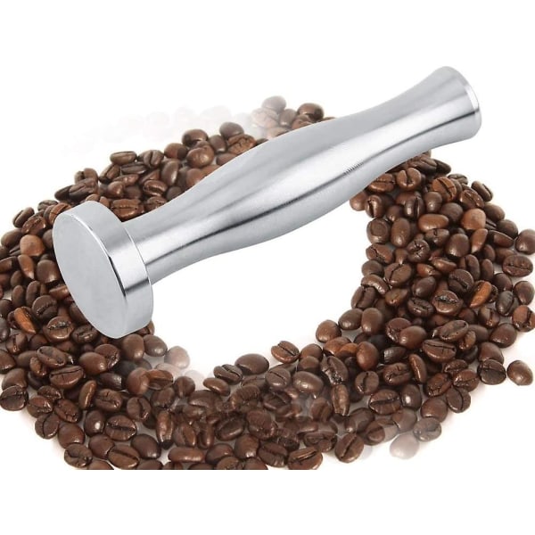 Påfyllningsbar kapselkaffetamper för Nespresso kaffemaskin rostfritt stål (silver)