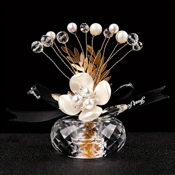 Bohemian Glass Lucky Bouquet Koti- ja Toimisto Sisustus - Yleinen Kausikoriste Keskipisteenä Dekoratiivisella Lasialustalla - Ei Virtaa - Höyhenetön (FMY) C
