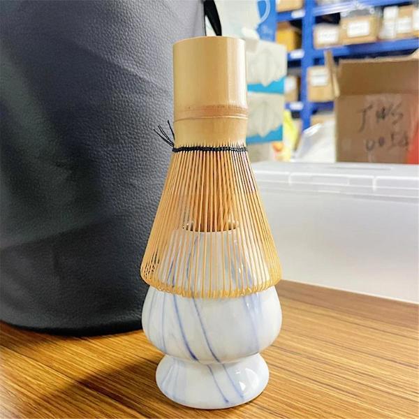 Holder Sæt Keramiske Te Redskaber Tilbehør 3-Stykke Matcha Værktøjer Pensel Kit Stativ Japansk Chasen H  (FMY) As Shown