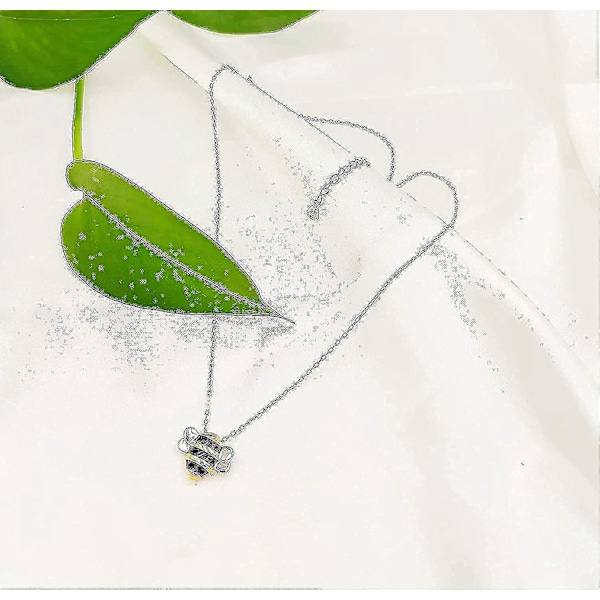 Adopt A Bee -kaulakoru, 925 sterlinghopeaa, mehiläisaiheinen hopea- ja kultainen kimalaislahja (FMY)