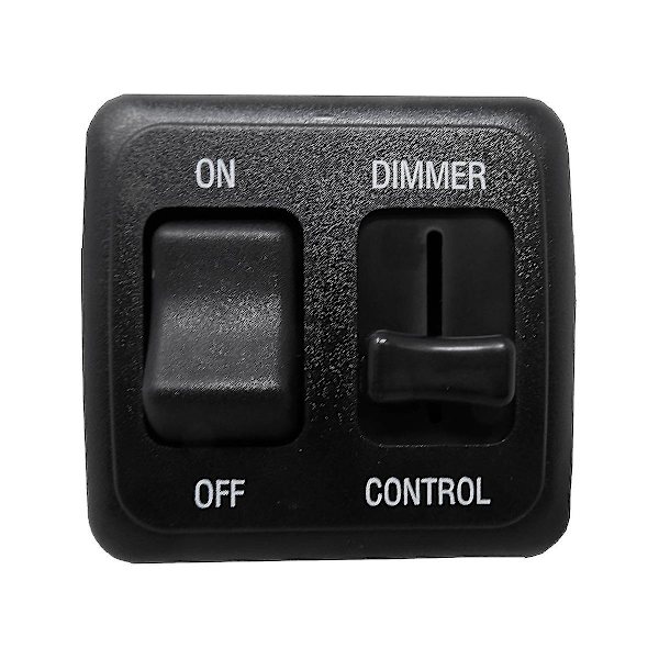 12 Volt DC Dimmerbryter for LED, Halogen, Glødelampe - RV, Auto, Truck, Marine og Strip Lighti  (FMY) Black