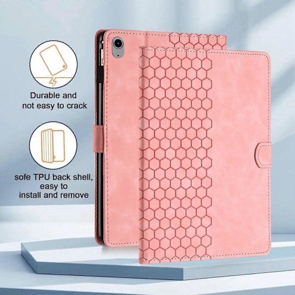 Präglat Läderfodral för iPad 10:e Gen 10.9 2022 (FMY) Pink