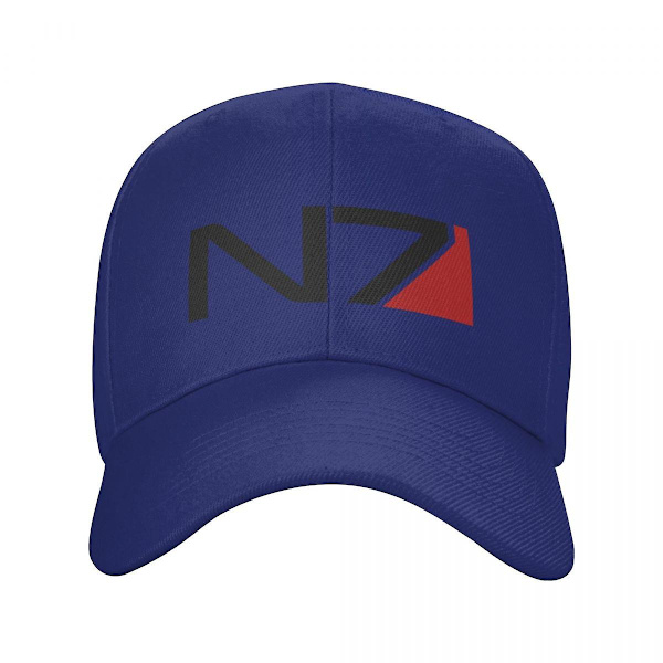 Mass Effect N7 Baseball-lippis Naiset Miehet Säädettävä Trucker Hat Urheilu (FMY) Blue Trucker Hat