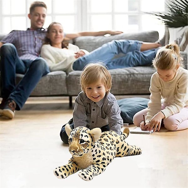 Gepard Plyschdjur Leopard Plyschleksaker Present till Flickor Pojkar  (FMY) Leopard 39cm