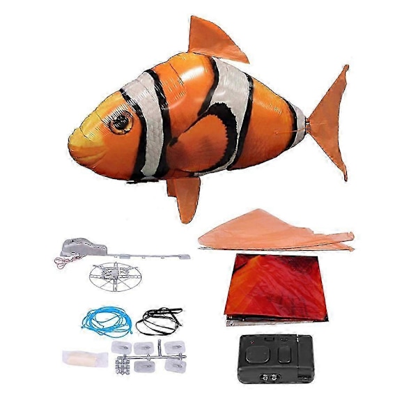 Fjernkontroll Flygende Hai Oppblåsbar Rc Oppblåsbar Ballong Leketøy Barn Gave (FMY) Orange Clownfish