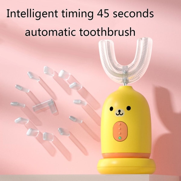 For smarte 360 ​​grader babybarn elektrisk tannbørste Silikon automatiske tenner også (FMY)