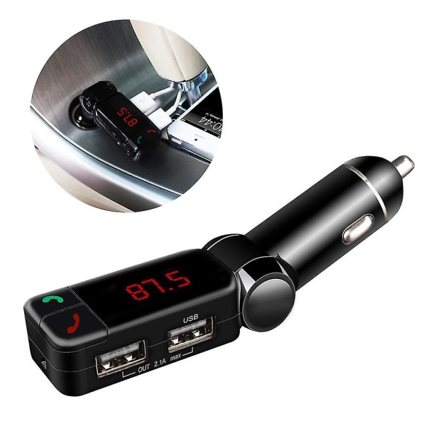 Auton langaton Bluetooth Fm-lähetin USB laturi Mp3-musiikkisoitin Androidille (FMY)