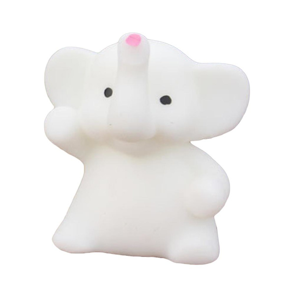 Haloppe Söta Squishy Elefant Klämma Läkning Rolig Barn Kawaii Leksak Stressavlastare Dekoration (FMY) White