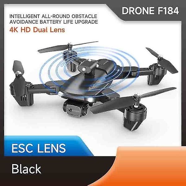 Drone med 50 gångers zoom Wifi-kamera Drone 4k Dual Camera Optical Flow Rc Quadcopter Drone Mini Drone Leksaker sv black 2 battery