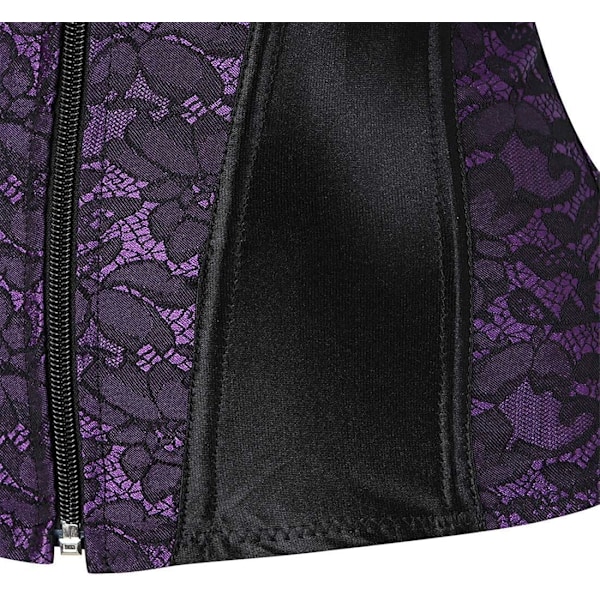 Korsetter för kvinnor Overbust Bustier Top Gothic Sexy Shoulder Purple 2928 Purple 2928 L