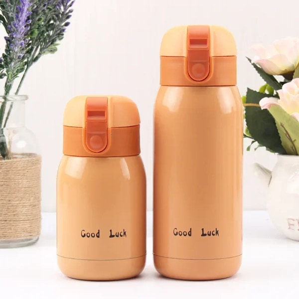Mini Termosmugg 200ml/360ml Fickmugg Rostfritt Stål Termisk Kaffe M Vakuumflaska Isolerad Varmvattenflaska Barnpresent Orange
