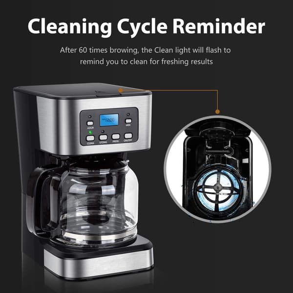 Espresso Machine, Drip Coffee Maker, 1.5L, Coffee Maker 950w Tea Maker Drip Coffee Maker With Glass Carafe, Keep Warm, Touch Screen