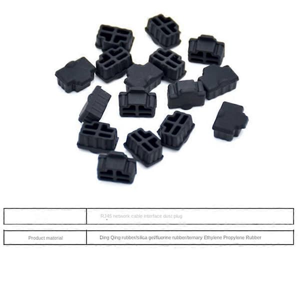 Rj45 Silikone Støvprop Støvhætte Støvhætte Router Switch Netværkskabel Interface Computer Netværkskabel Støvhætte