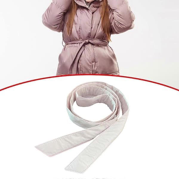 Vintervadderad dunjacka för damer, ersättningsbälte, gördel, 180 cm midjeband Beige