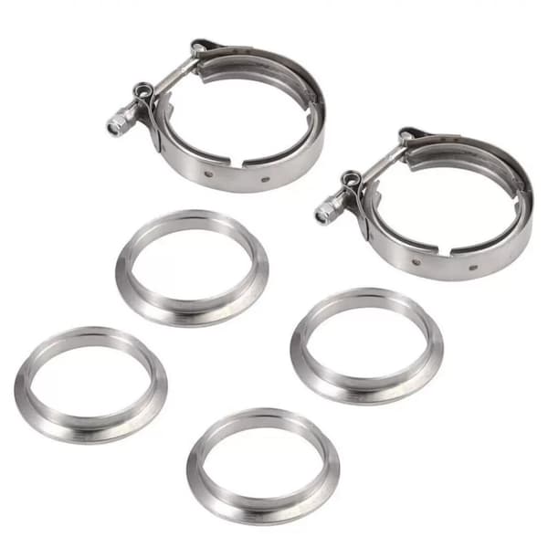 2X 3 tommer 76mm V-båndklemme Eksosrør i rustfritt stål