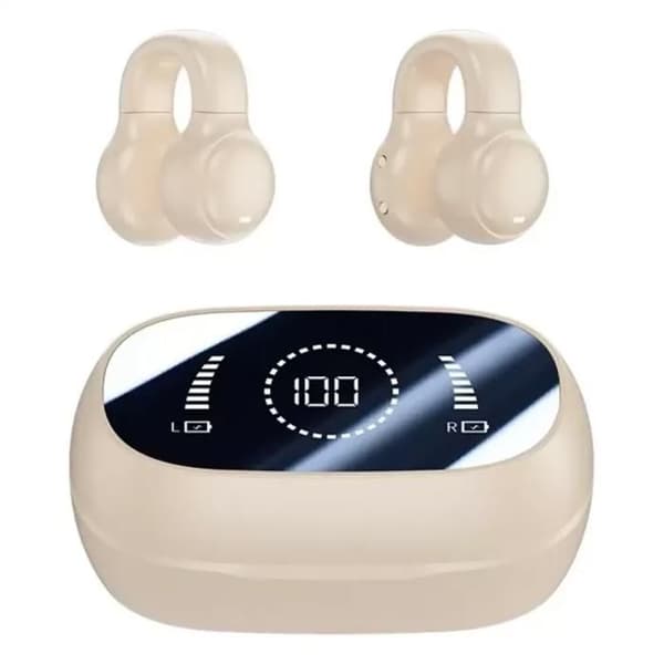 1 par trådløse øretelefoner, benledning, åpen øre, Bluetooth 5.3, sport, løping.