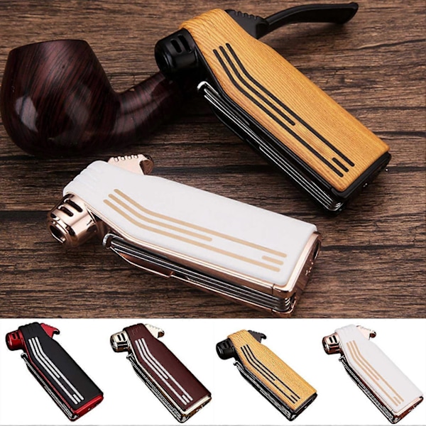 4 i 1 Pip Tändare Portabel Pip Tändare för Utomhus Inomhus Present till Män Light Wood Grain