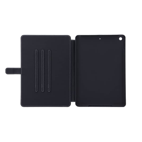 ONSALA iPad 10.2 2019/2020/2021 Etui Ægte Læder Sort 420