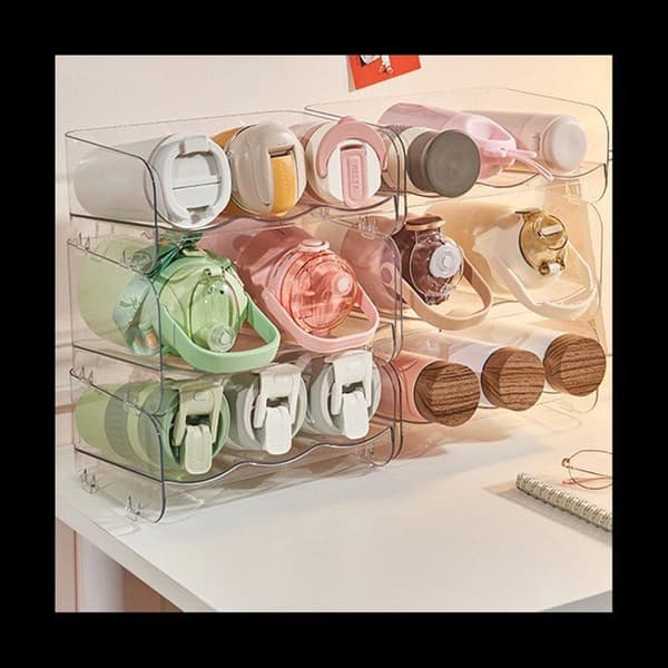 2 x opbevaringshylder, plast, transparent