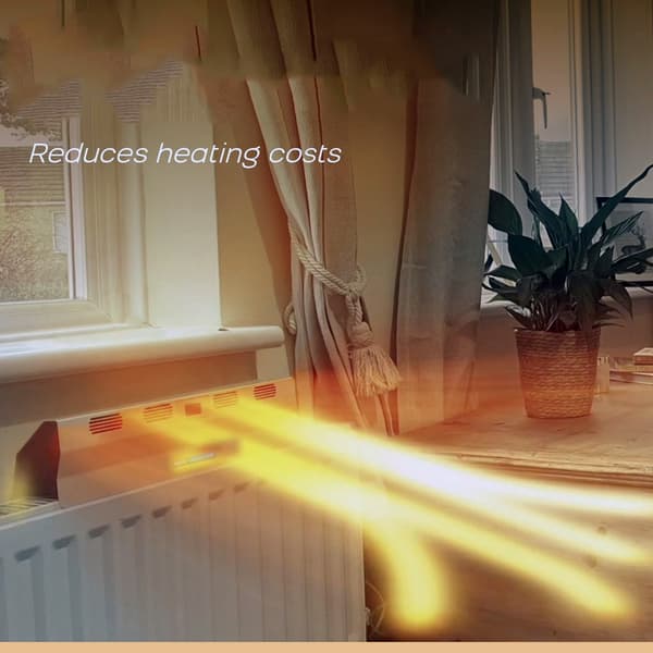 BooST lämpöpumppu/patterituuletin – energiatehokas lämmönjakaja