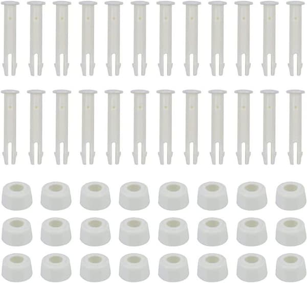 Set med 24 poolpinnar - 6 cm - Med lock - Pooltillbehör