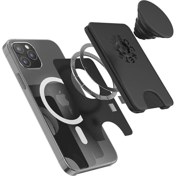 PopSockets PopWallet+ til Magsafe med Greb Sort 50