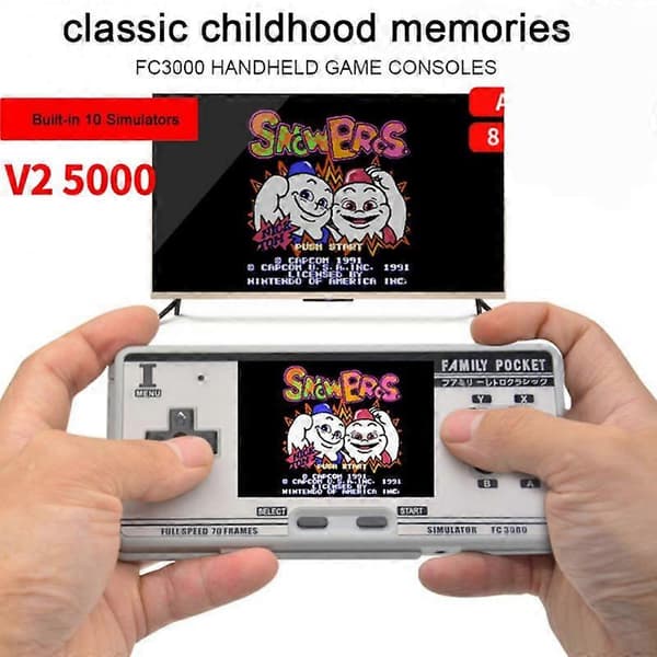 FC3000 V2 Retro Handheld Game Console IPS Screen Video Game with Joystick 4000+ Games