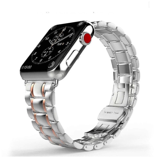 Armband i rostfritt stål för Apple Watch Band Butterfly Metal Link Brace