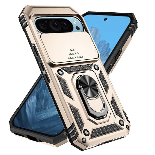 Telefondeksel med skyvbart Camshield-holder Gold For Google Pixel 10 Pro