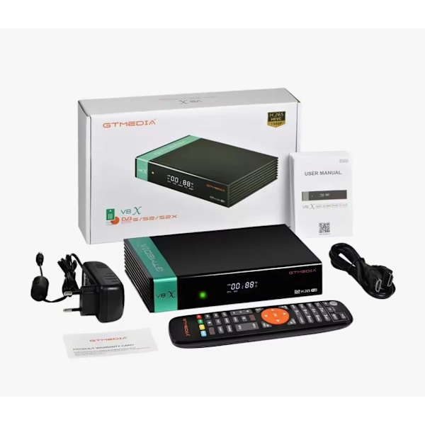 V8X DVB-S/S2/S2X H.265 TV-mottakerkort med Integrert WIFI Støtte 1080P Videooppløsning Merkevare Produsert