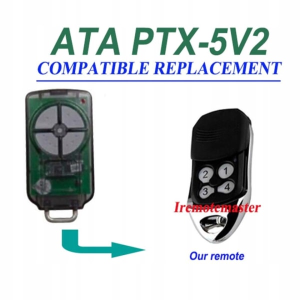 Ersättnings universal fjärrkontroll för ATA PTX5v2 PTX5V1 kompatibel dörrfjärrkontroll