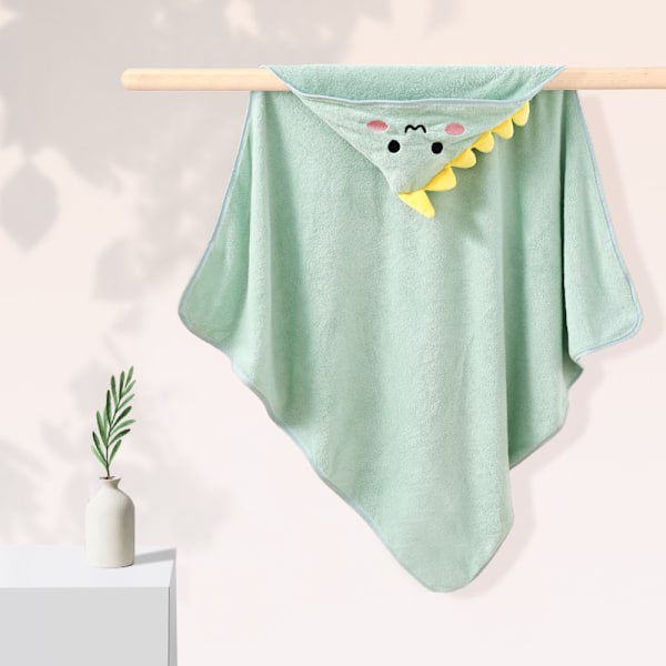 1-pack tecknad djur baby filt för barnvagn, inlindad i en polyesterbadrock med huva 80xingsetuzi2