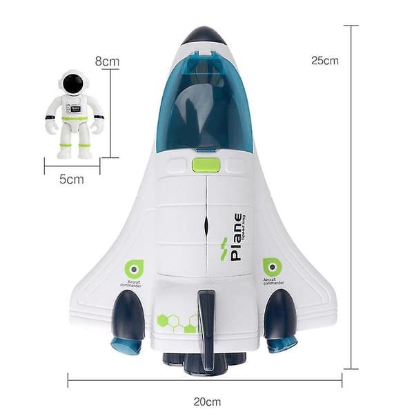 Romrakettleke Astronaut Romskip Leke Tidlig Utdanning Leke Bursdagsgave for Gutter Jenter C