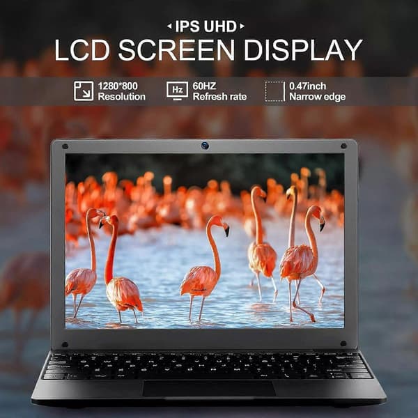10,1-tommer Android 12.0 Quad-core Netbook med Wi-Fi, HD Webcam og en 2-i-1 Student Office Tablet Pink