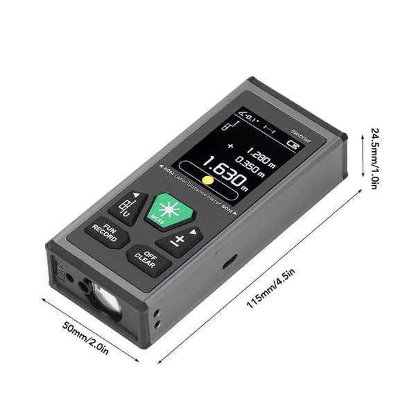 Dual Laser Rangefinder USB Rechargeable High Accuracy Multifunctional Digital Laser Measuring Tool Measuring Device SWDG60